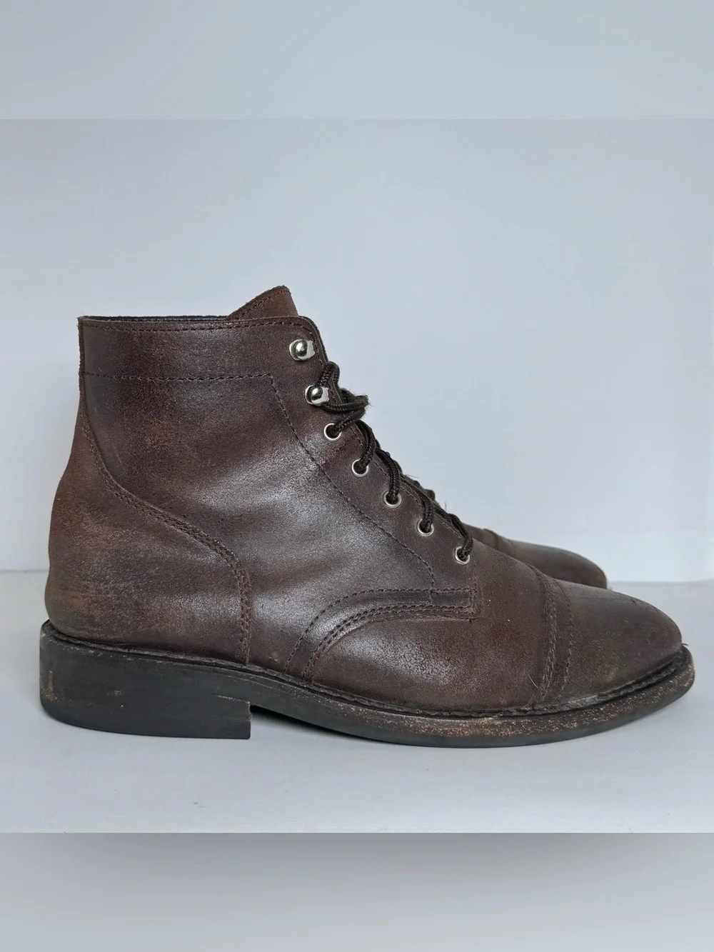 Thursday Boot Co Captain Dark Brown Leather Cap Toe Boots Men’s 9 Goodyear Welt